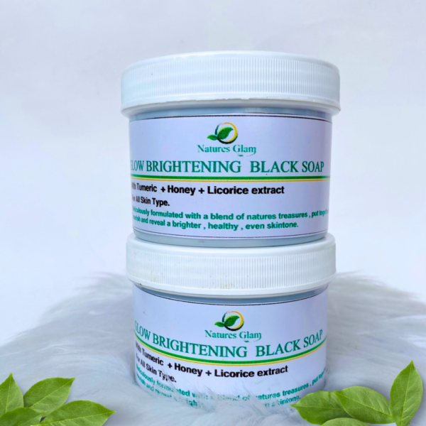 2 CONTAINER OF GLOW BRIGHTENING BLACK SOAP  (250G)